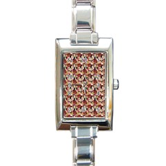 Swimmer 20s Pink Rectangle Italian Charm Watch by snowwhitegirl