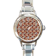 Swimmer 20s Pink Round Italian Charm Watch by snowwhitegirl