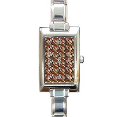 Swimmer 20s Brown Rectangle Italian Charm Watch by snowwhitegirl