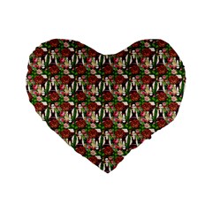 Swimmer 20s Green Standard 16  Premium Heart Shape Cushions by snowwhitegirl