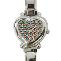 Swimmer 20s Blue Heart Italian Charm Watch by snowwhitegirl