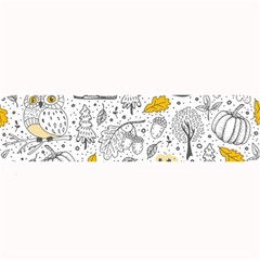 Doodle Seamless Pattern With Autumn Elements Large Bar Mats by Vaneshart