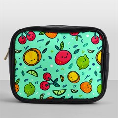 Various Fruits With Faces Seamless Pattern Mini Toiletries Bag (one Side) by Vaneshart