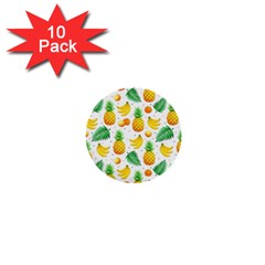 Tropical Fruits Pattern 1  Mini Buttons (10 Pack)  by Vaneshart