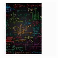 Mathematical Colorful Formulas Drawn By Hand Black Chalkboard Large Garden Flag (two Sides) by Vaneshart