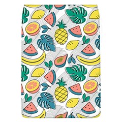 Seamless Pattern Tropical Fruit Banana Watermelon Papaya Lemon Orange Monstera Removable Flap Cover (l) by Vaneshart