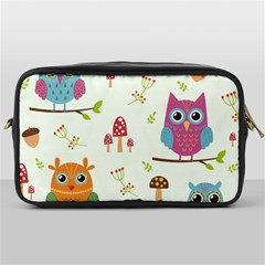 Forest Seamless Pattern With Cute Owls Toiletries Bag (one Side) by Vaneshart