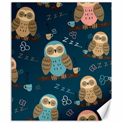 Seamless Pattern Owls Dreaming Canvas 20  X 24  by Vaneshart