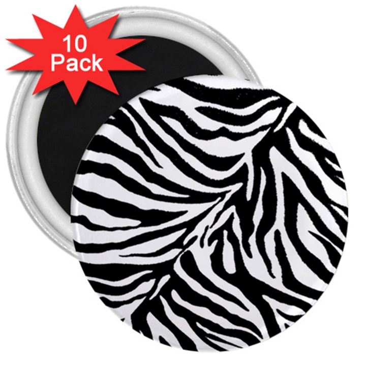 Zebra 1 3  Magnets (10 pack) 