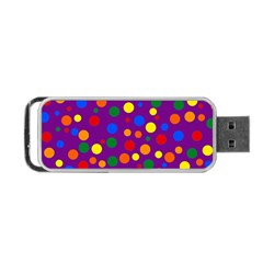 Gay Pride Rainbow Multicolor Dots Portable Usb Flash (one Side) by VernenInk