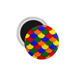 Gay Pride Scalloped Scale Pattern 1.75  Magnets Front