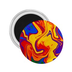 Gay Pride Swirled Colors 2 25  Magnets by VernenInk