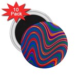 Gay Pride Rainbow Wavy Thin Layered Stripes 2.25  Magnets (10 pack)  Front