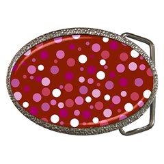 Lesbian Pride Flag Scattered Polka Dots Belt Buckles by VernenInk