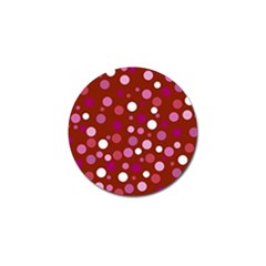 Lesbian Pride Flag Scattered Polka Dots Golf Ball Marker (10 Pack) by VernenInk