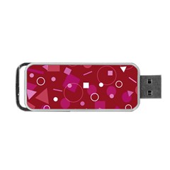 Lesbian Pride Flag Retro Shapes Pattern Portable Usb Flash (one Side) by VernenInk