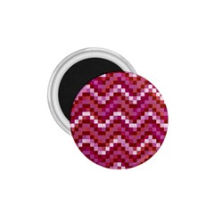 Lesbian Pride Pixellated Zigzag Stripes 1 75  Magnets by VernenInk