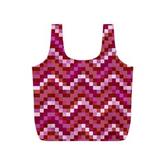 Lesbian Pride Pixellated Zigzag Stripes Full Print Recycle Bag (s) by VernenInk