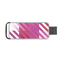 Lesbian Pride Diagonal Stripes Colored Checkerboard Pattern Portable Usb Flash (one Side) by VernenInk