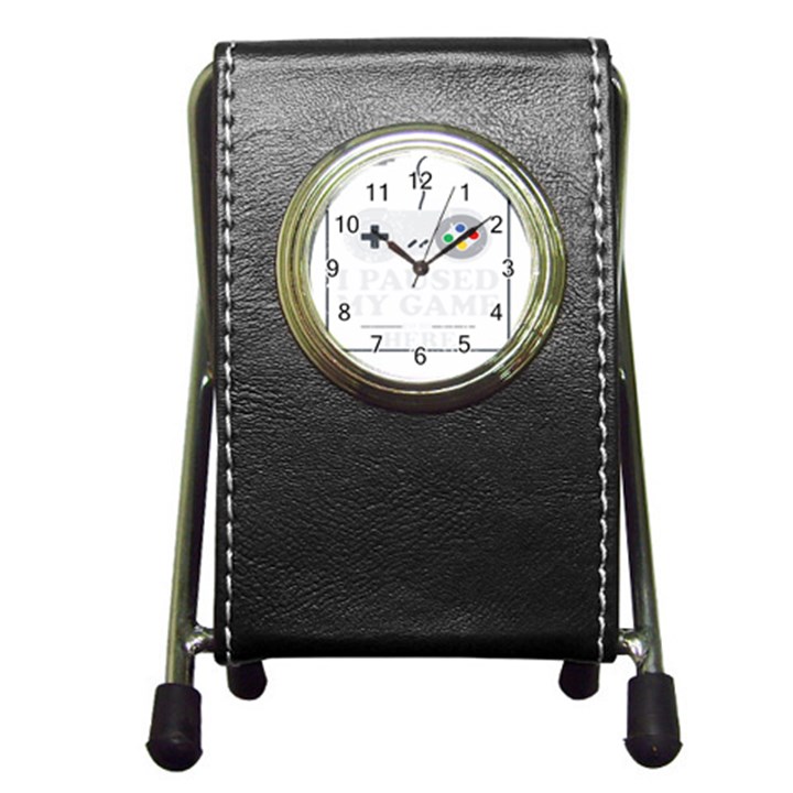 Ipaused2 Pen Holder Desk Clock