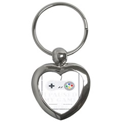 I Had To Pause My Game To Be Here Key Chain (heart) by ChezDeesTees