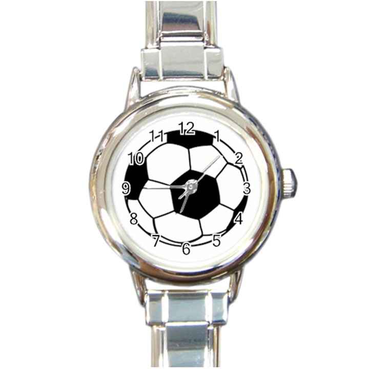 Soccer Lovers Gift Round Italian Charm Watch