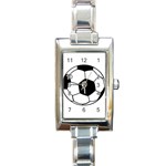 Soccer Lovers Gift Rectangle Italian Charm Watch Front