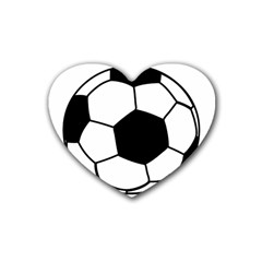 Soccer Lovers Gift Rubber Coaster (heart)  by ChezDeesTees