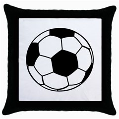 Soccer Lovers Gift Throw Pillow Case (black) by ChezDeesTees