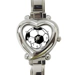 Soccer Lovers Gift Heart Italian Charm Watch Front