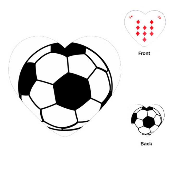 Soccer Lovers Gift Playing Cards Single Design (Heart)