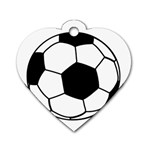 Soccer Lovers Gift Dog Tag Heart (Two Sides) Front