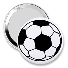 Soccer Lovers Gift 3  Handbag Mirrors by ChezDeesTees