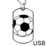 Soccer Lovers Gift Dog Tag USB Flash (One Side) Front