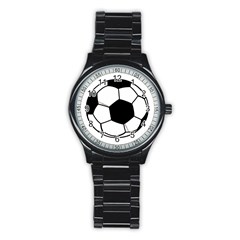 Soccer Lovers Gift Stainless Steel Round Watch by ChezDeesTees