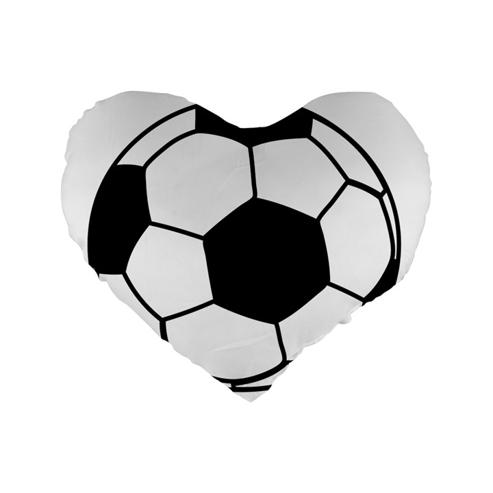 Soccer Lovers Gift Standard 16  Premium Heart Shape Cushions