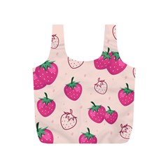 Seamless Strawberry Fruit Pattern Background Full Print Recycle Bag (s) by Vaneshart