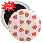 Strawberries-pattern-design 3  Magnets (100 pack) Front