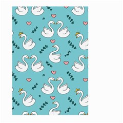 Elegant-swan-pattern-design Large Garden Flag (two Sides) by Vaneshart