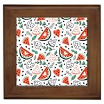 Seamless-vector-pattern-with-watermelons-mint Framed Tile Front