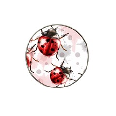 Ladybugs-pattern-texture-watercolor Hat Clip Ball Marker by Vaneshart