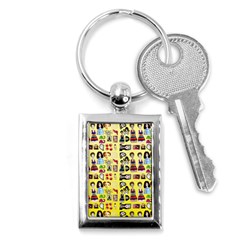 Kawaiicollagepattern3 Key Chain (rectangle) by snowwhitegirl