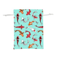 Pattern With Koi Fishes Lightweight Drawstring Pouch (s) by BangZart