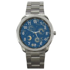 Seamless Galaxy Pattern Sport Metal Watch by BangZart