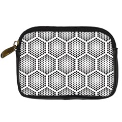 Halftone Tech Hexagons Seamless Pattern Digital Camera Leather Case by BangZart