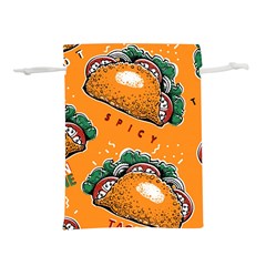 Seamless Pattern With Taco Lightweight Drawstring Pouch (s) by BangZart