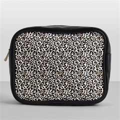 Leopard Spots Pattern, Geometric Dots, Animal Fur Print Mini Toiletries Bag (one Side) by Casemiro