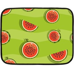 Seamless Background With Watermelon Slices Double Sided Fleece Blanket (mini)  by BangZart