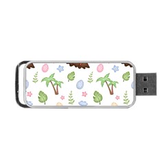 Cute Palm Volcano Seamless Pattern Portable Usb Flash (one Side) by BangZart