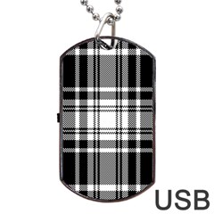 Pixel Background Design Modern Seamless Pattern Plaid Square Texture Fabric Tartan Scottish Textile Dog Tag Usb Flash (two Sides) by BangZart